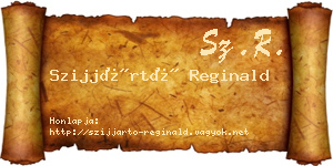 Szijjártó Reginald névjegykártya